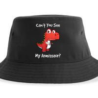 Funny Get Well Broken Arm Dinosaur With A Cast Sustainable Bucket Hat