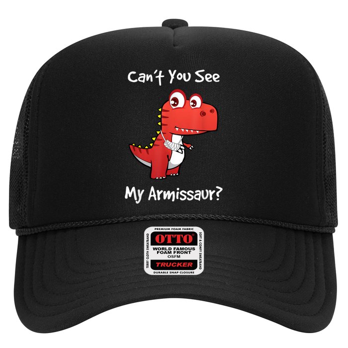 Funny Get Well Broken Arm Dinosaur With A Cast Hat