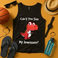 Funny Get Well Broken Arm Dinosaur With A Cast Tank Top