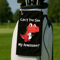 Funny Get Well Broken Arm Dinosaur With A Cast Golf Towel