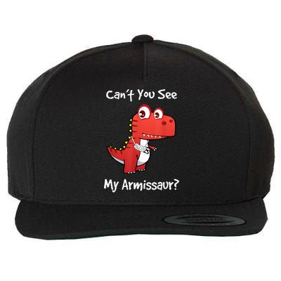 Funny Get Well Broken Arm Dinosaur With A Cast Wool Snapback Cap