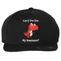 Funny Get Well Broken Arm Dinosaur With A Cast Wool Snapback Cap