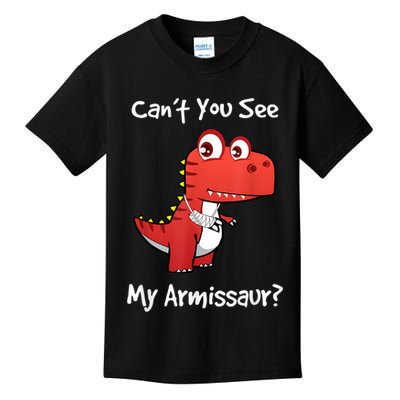 Funny Get Well Broken Arm Dinosaur With A Cast Kids T-Shirt