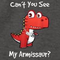 Funny Get Well Broken Arm Dinosaur With A Cast Vector Backpack