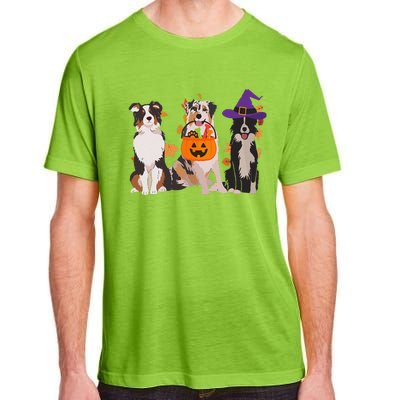 Funny Ghost Witch Australian Shepherd Halloween Dog Mom Gift Adult ChromaSoft Performance T-Shirt