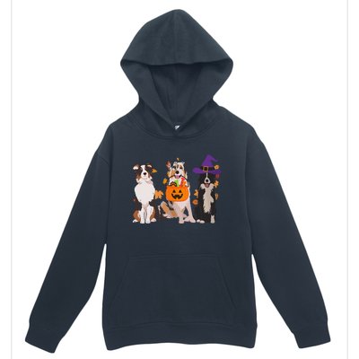 Funny Ghost Witch Australian Shepherd Halloween Dog Mom Gift Urban Pullover Hoodie