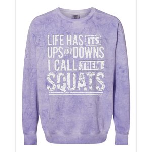 Fitness Gym Workout Weights Squat Colorblast Crewneck Sweatshirt