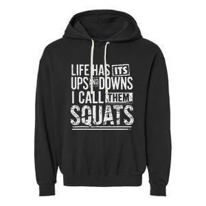 Fitness Gym Workout Weights Squat Garment-Dyed Fleece Hoodie