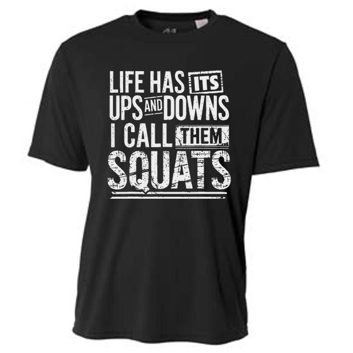 Fitness Gym Workout Weights Squat Cooling Performance Crew T-Shirt