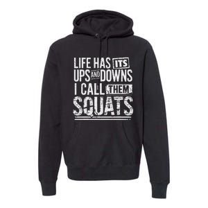 Fitness Gym Workout Weights Squat Premium Hoodie