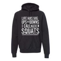 Fitness Gym Workout Weights Squat Premium Hoodie