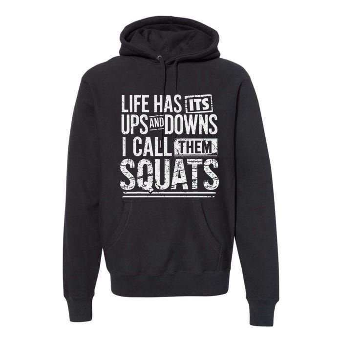 Fitness Gym Workout Weights Squat Premium Hoodie