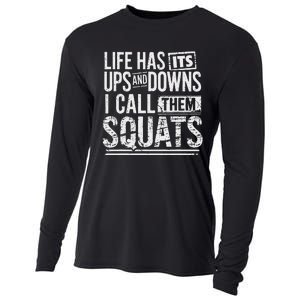 Fitness Gym Workout Weights Squat Cooling Performance Long Sleeve Crew