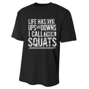 Fitness Gym Workout Weights Squat Performance Sprint T-Shirt