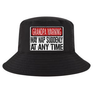 Funny Grandpa Warning Sign May Nap Suddenly At Any Time Cool Comfort Performance Bucket Hat