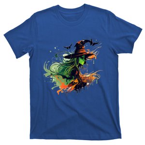 Funny Green Witch Face Funny Gift T-Shirt