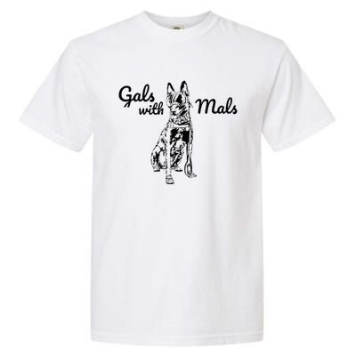 Funny Gals with Mals Black Belgian Malinois Garment-Dyed Heavyweight T-Shirt