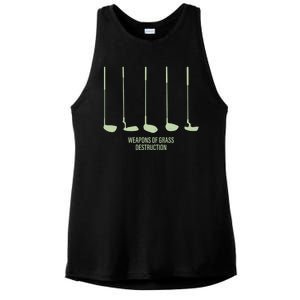 Funny Golf Weapons Of Grass Destruction Golf Clubs Drivers Ladies PosiCharge Tri-Blend Wicking Tank