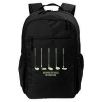 Funny Golf Weapons Of Grass Destruction Golf Clubs Drivers Backpack