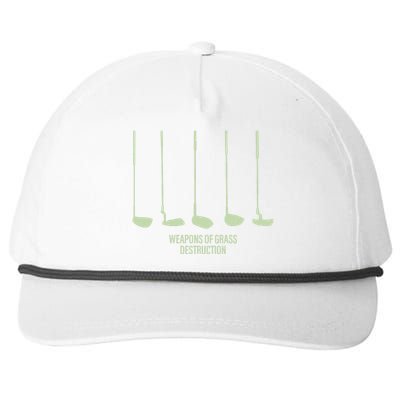 Funny Golf Weapons Of Grass Destruction Golf Clubs Drivers Snapback Five-Panel Rope Hat