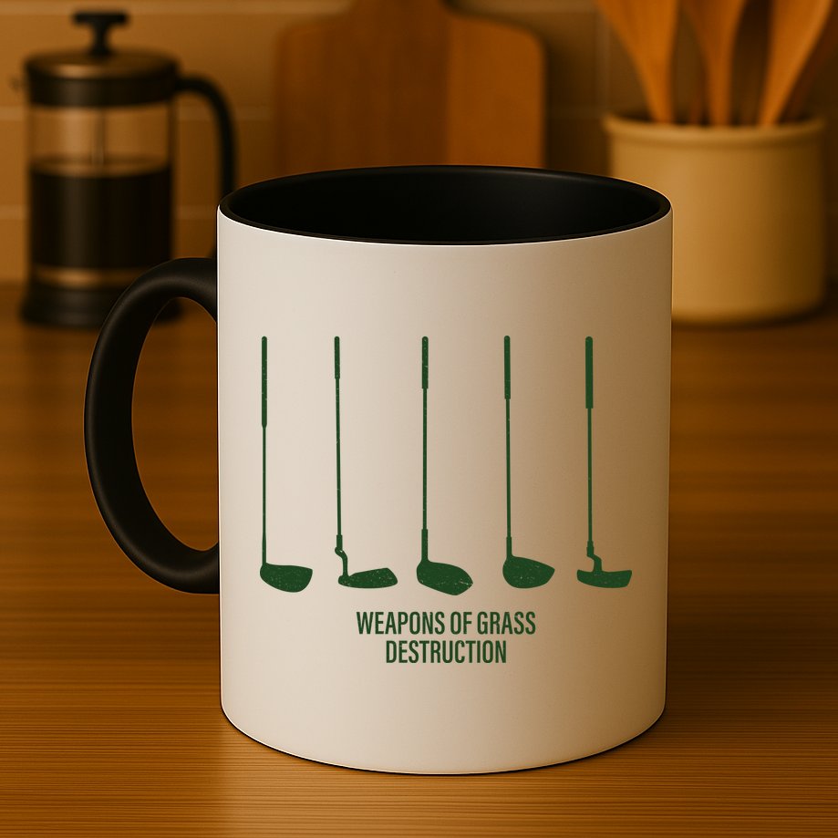 Funny Golf Weapons Of Grass Destruction Golf Clubs Drivers Mug