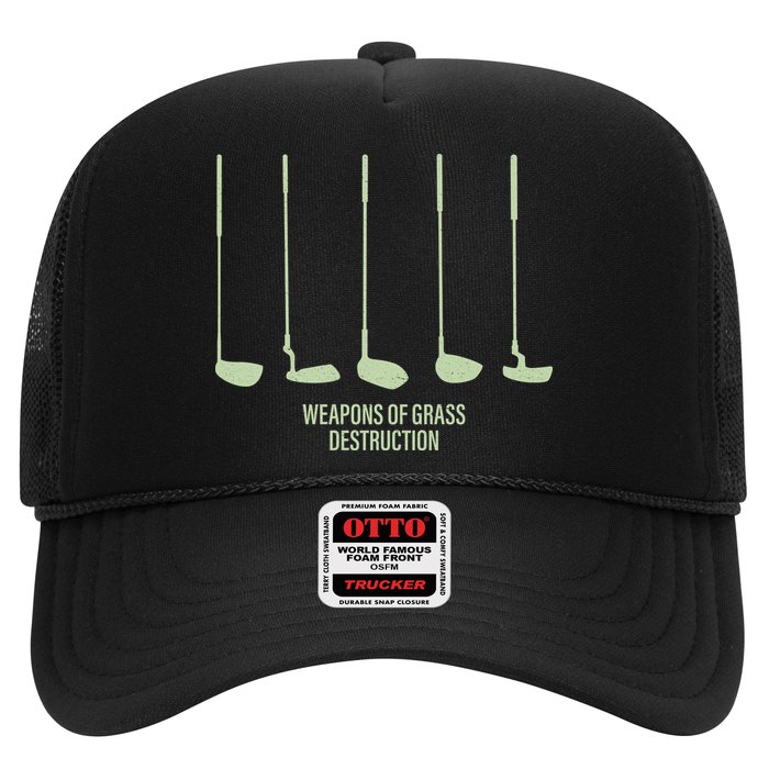 Funny Golf Weapons Of Grass Destruction Golf Clubs Drivers Trucker Hat