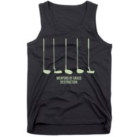 Funny Golf Weapons Of Grass Destruction Golf Clubs Drivers Tank Top