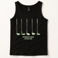 Funny Golf Weapons Of Grass Destruction Golf Clubs Drivers Tank Top
