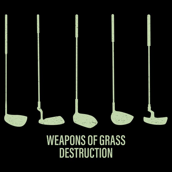 Funny Golf Weapons Of Grass Destruction Golf Clubs Drivers Tank Top