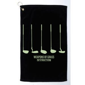 Funny Golf Weapons Of Grass Destruction Golf Clubs Drivers Platinum Collection Golf Towel