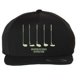 Funny Golf Weapons Of Grass Destruction Golf Clubs Drivers Wool Snapback Cap