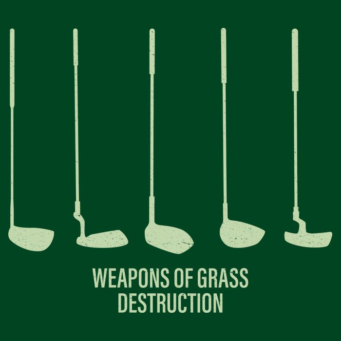 Funny Golf Weapons Of Grass Destruction Golf Clubs Drivers Long Sleeve Shirt