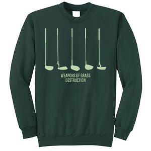 Funny Golf Weapons Of Grass Destruction Golf Clubs Drivers Sweatshirt