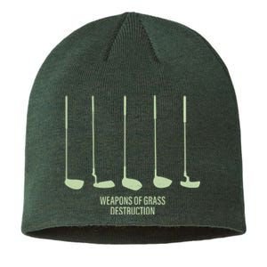 Funny Golf Weapons Of Grass Destruction Golf Clubs Drivers Sustainable Beanie