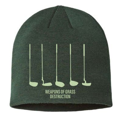 Funny Golf Weapons Of Grass Destruction Golf Clubs Drivers Sustainable Beanie