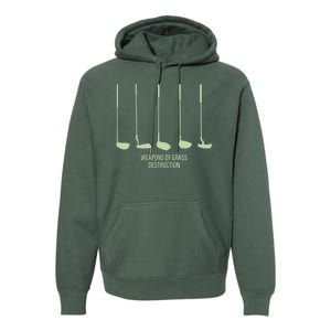 Funny Golf Weapons Of Grass Destruction Golf Clubs Drivers Premium Hoodie