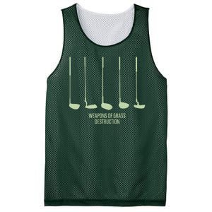 Funny Golf Weapons Of Grass Destruction Golf Clubs Drivers Mesh Reversible Basketball Jersey Tank