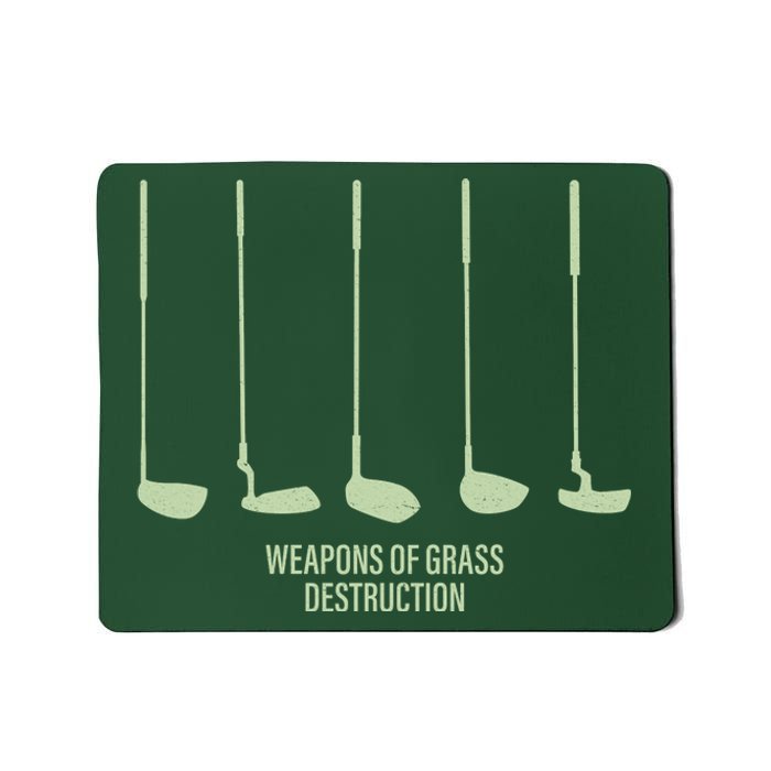 Funny Golf Weapons Of Grass Destruction Golf Clubs Drivers Mousepad