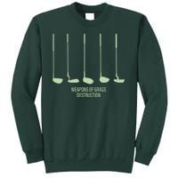 Funny Golf Weapons Of Grass Destruction Golf Clubs Drivers Tall Sweatshirt