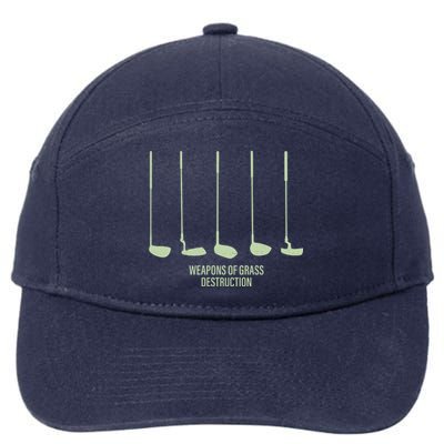 Funny Golf Weapons Of Grass Destruction Golf Clubs Drivers 7-Panel Snapback Hat