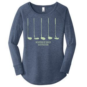 Funny Golf Weapons Of Grass Destruction Golf Clubs Drivers Women's Perfect Tri Tunic Long Sleeve Shirt