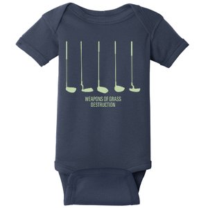 Funny Golf Weapons Of Grass Destruction Golf Clubs Drivers Baby Bodysuit