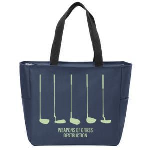 Funny Golf Weapons Of Grass Destruction Golf Clubs Drivers Zip Tote Bag