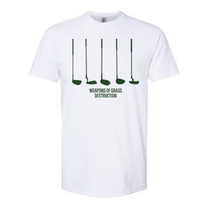 Funny Golf Weapons Of Grass Destruction Golf Clubs Drivers Softstyle CVC T-Shirt