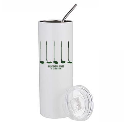 Funny Golf Weapons Of Grass Destruction Golf Clubs Drivers Stainless Steel Tumbler