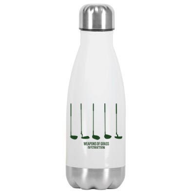 Funny Golf Weapons Of Grass Destruction Golf Clubs Drivers Stainless Steel Insulated Water Bottle