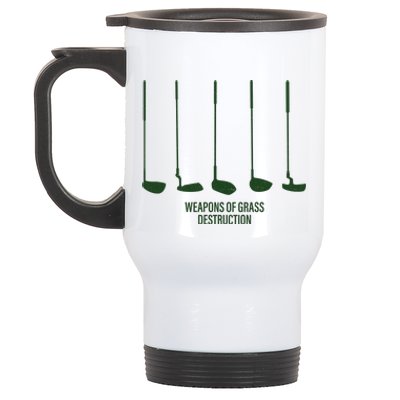 Funny Golf Weapons Of Grass Destruction Golf Clubs Drivers Stainless Steel Travel Mug