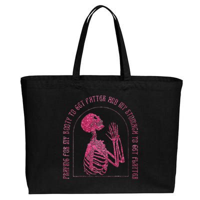 Funny Gym Workout Halloween Clothing Cotton Canvas Jumbo Tote