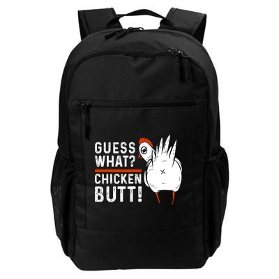 Funny Guess What? Chicken Butt! White Design Backpack