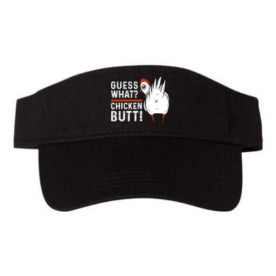 Funny Guess What? Chicken Butt! White Design Visor